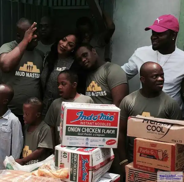 Photos: Tiwa Savage And Skales Visit A Down Syndrome Foundation